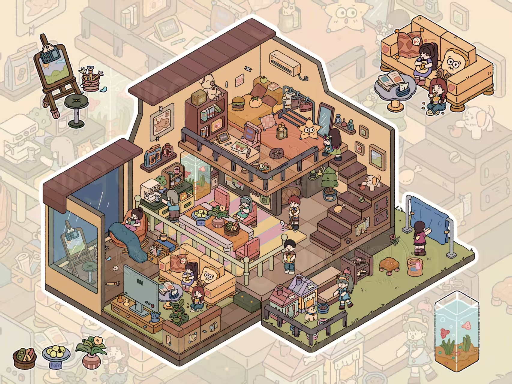 My style DIY 3D Scene Stickers - Miniature Scenes