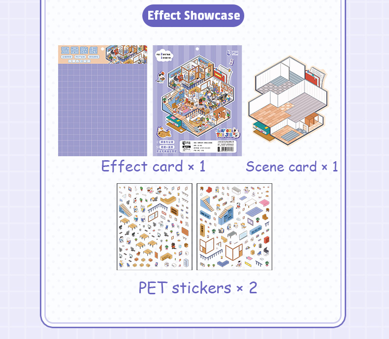 The Wild Syndicate DIY 3D Scene Stickers 3 Lovely Miniature Scenes