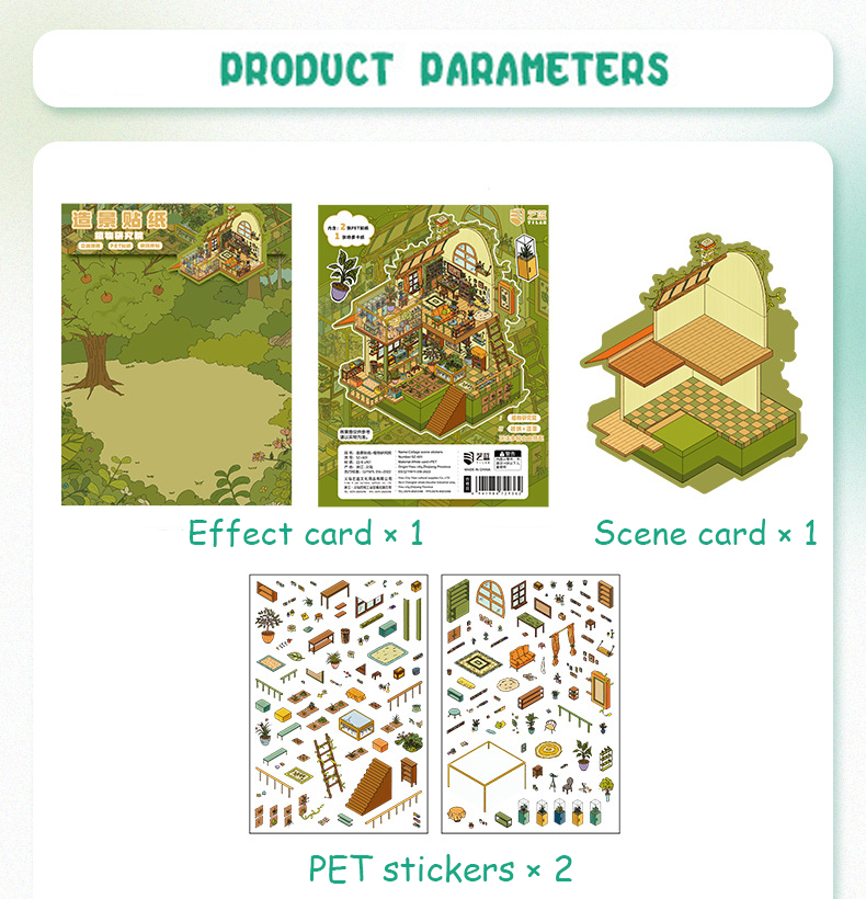 The Wild Syndicate DIY 3D Scene Stickers 3 Lovely Miniature Scenes