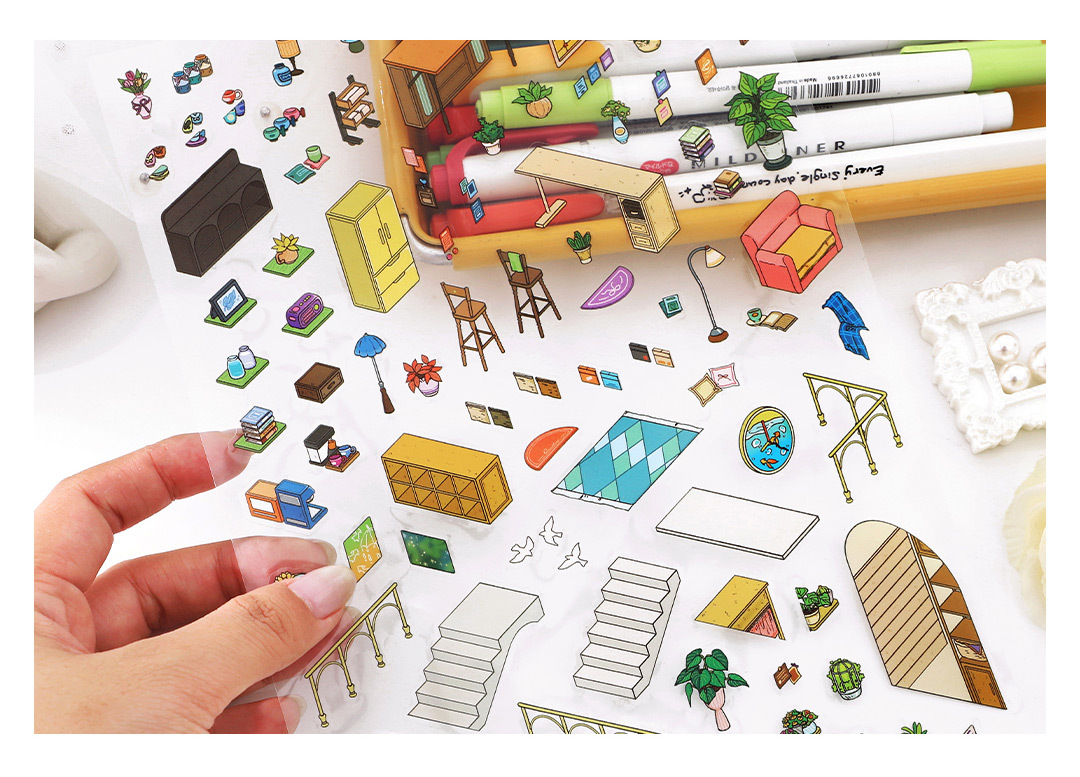 Plus My Cottage DIY 3D Scene Stickers 2 Cute Miniature Scenes