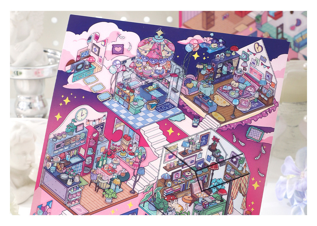 Plus My Cottage DIY 3D Scene Stickers 2 Cute Miniature Scenes