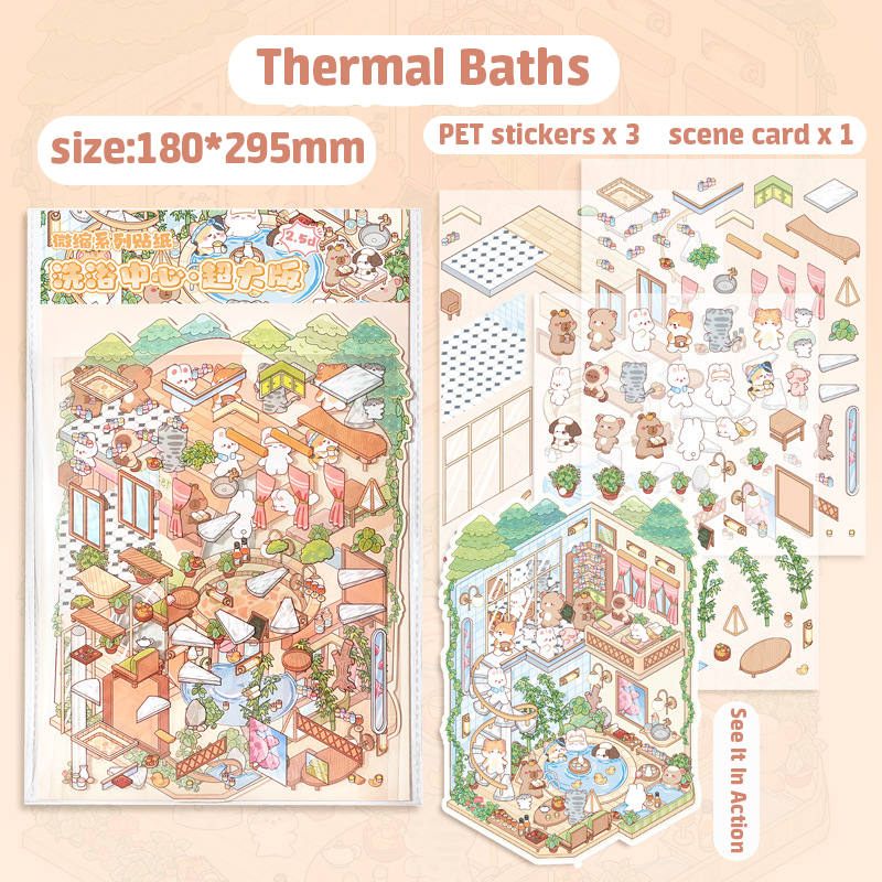 Seasonal Immersions DIY 3D Sticker Collection - 3 Cute Miniature Scenes