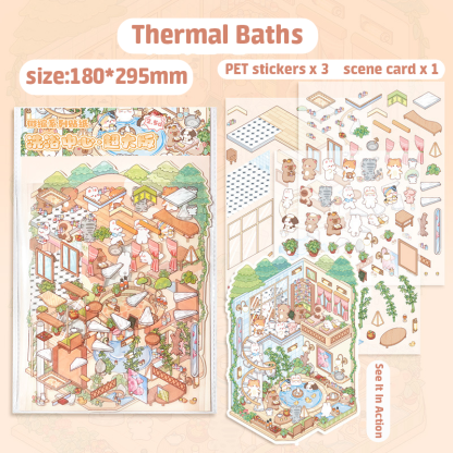 Seasonal Immersions DIY 3D Sticker Collection - 3 Cute Miniature Scenes