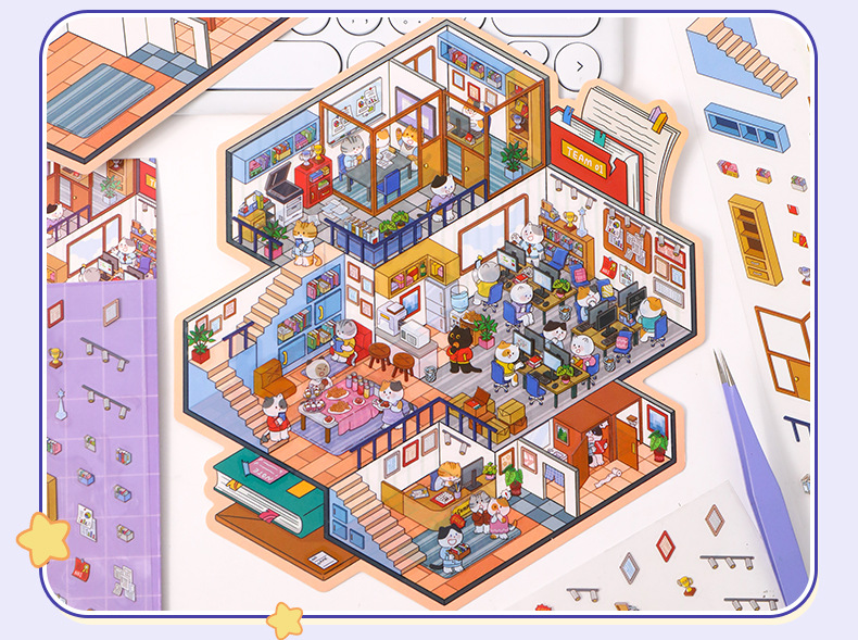 The Wild Syndicate DIY 3D Scene Stickers 3 Lovely Miniature Scenes