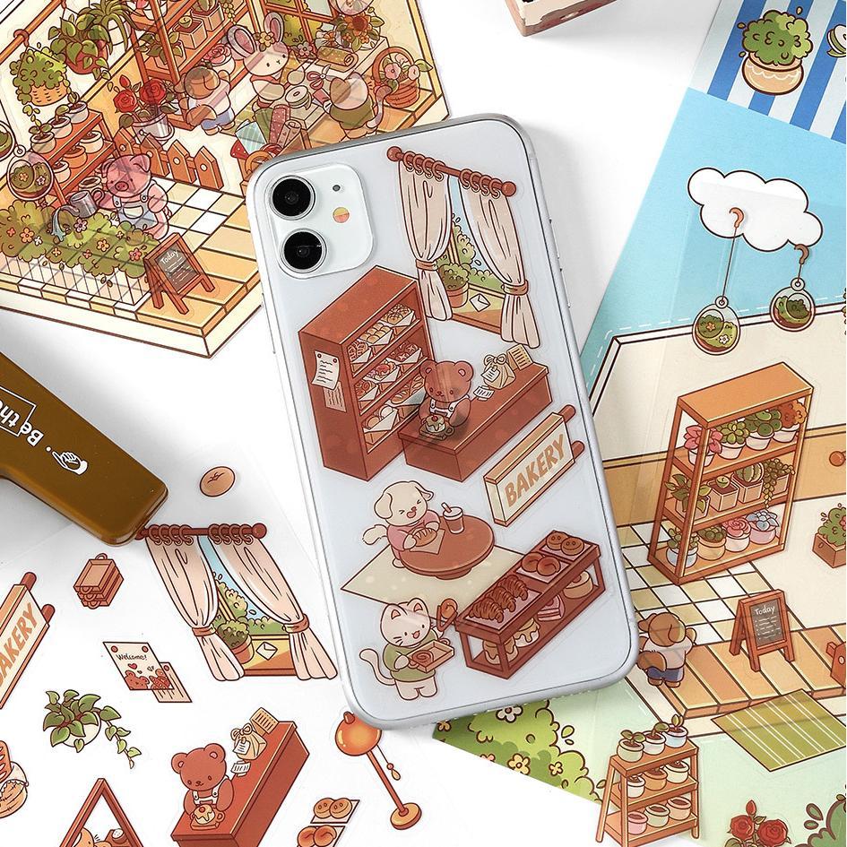 Open Today DIY 3D Scene Stickers 2 Lovely Miniature Scenes