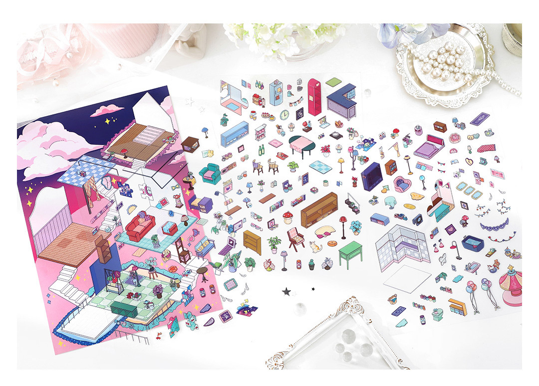 Plus My Cottage DIY 3D Scene Stickers 2 Cute Miniature Scenes