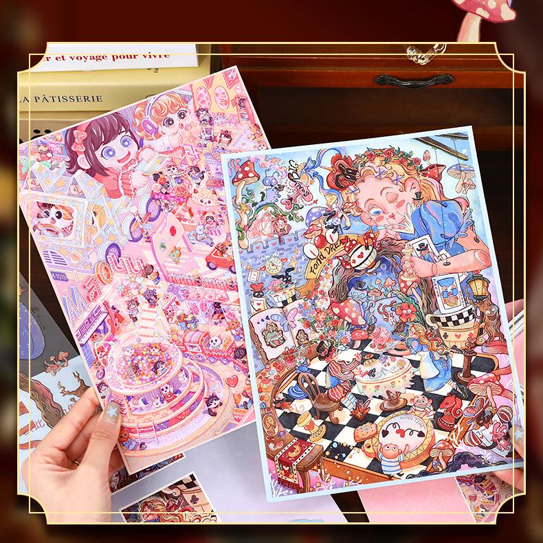 Dreamy Pet Paradise DIY 3D Scene Stickers 2 Cute Miniature Scenes