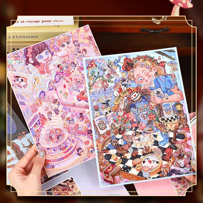 Dreamy Pet Paradise DIY 3D Scene Stickers 2 Cute Miniature Scenes