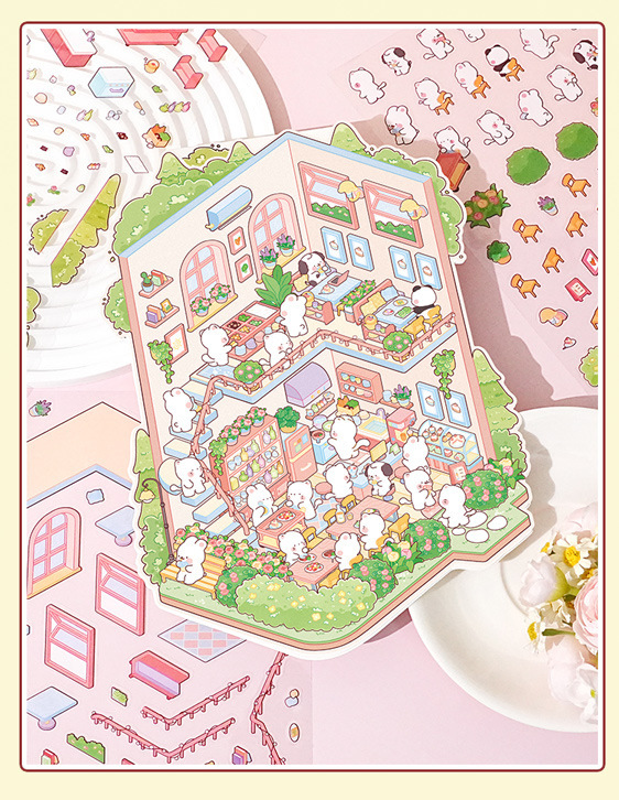 Seasonal Immersions DIY 3D Sticker Collection - 3 Cute Miniature Scenes