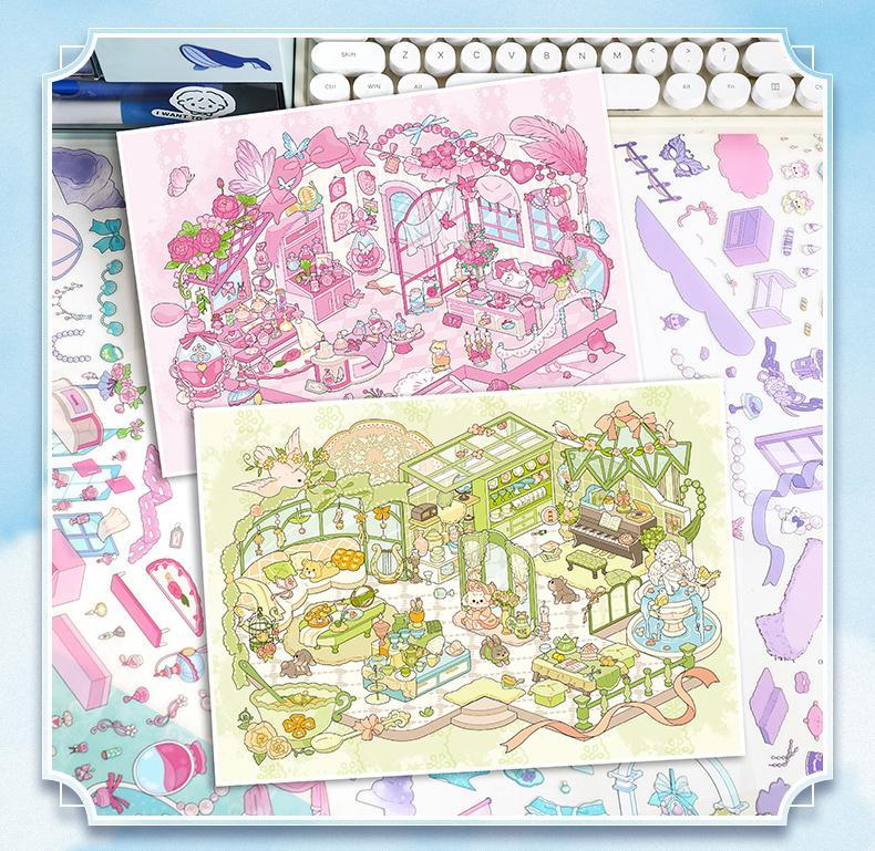 Dreamy shop DIY 3D Scene Stickers Lovely Miniature Scenes