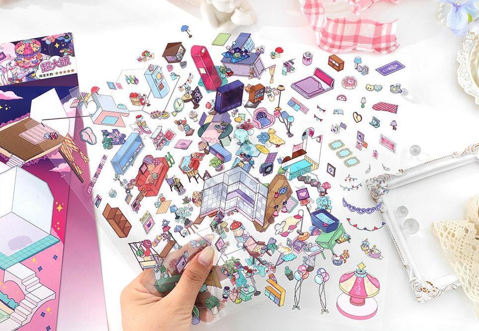 Plus My Cottage DIY 3D Scene Stickers 2 Cute Miniature Scenes