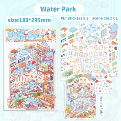 Seasonal Immersions DIY 3D Sticker Collection - 3 Cute Miniature Scenes