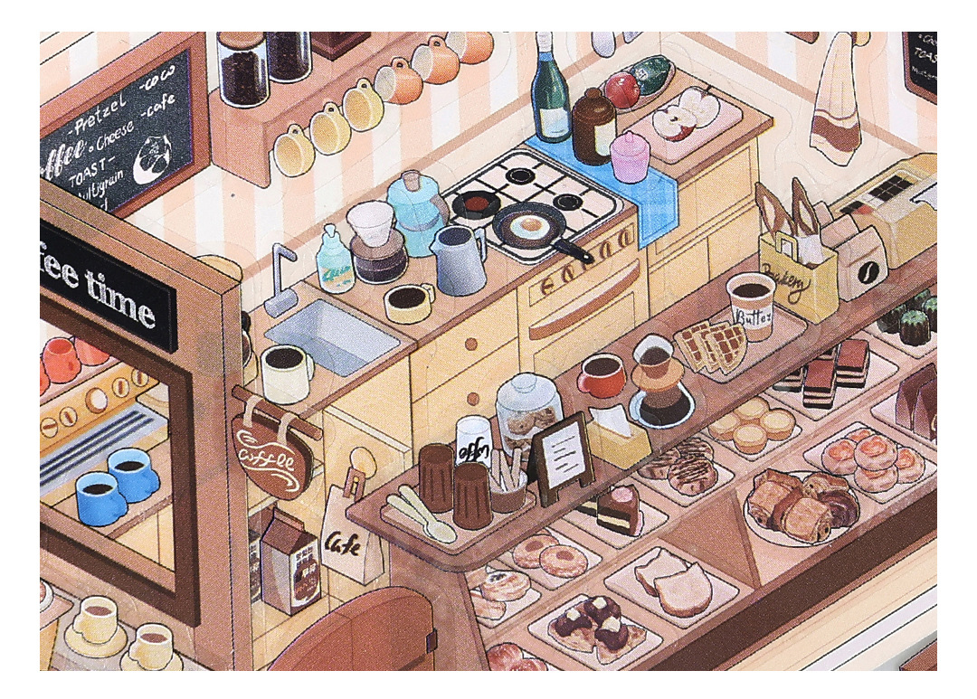Corner Series: Sweet, Sip, Stay & Shop DIY 3D Scene Stickers 4 Lovely Miniature Scenes