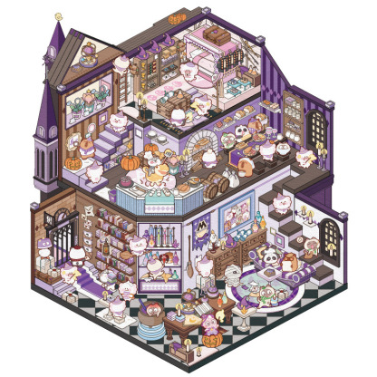 Magic Academy DIY 3D Sticker Collection - Cute Miniature Scenes