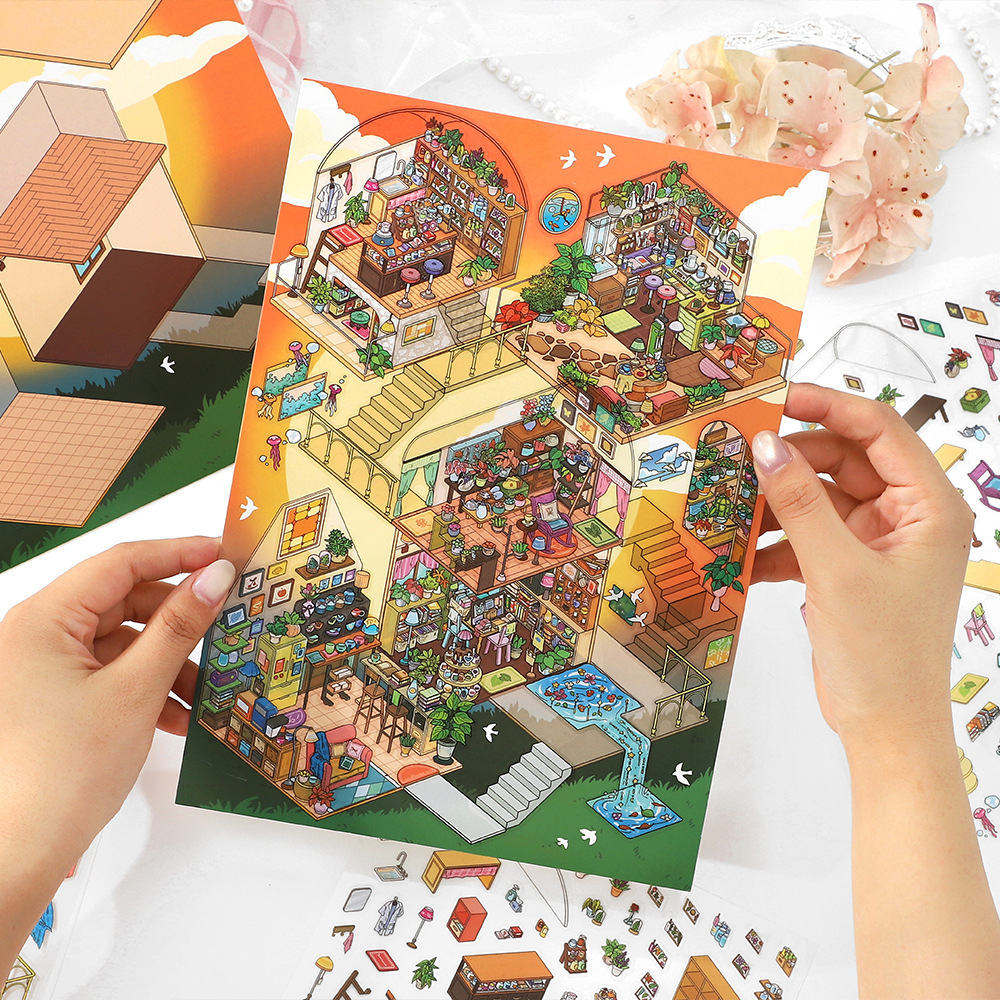 Plus My Cottage DIY 3D Scene Stickers 2 Cute Miniature Scenes