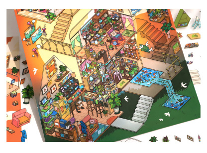 Plus My Cottage DIY 3D Scene Stickers 2 Cute Miniature Scenes