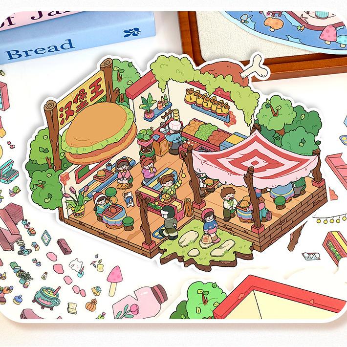 Creative Life DIY 3D Scene Stickers Lovely 2 Miniature Scenes