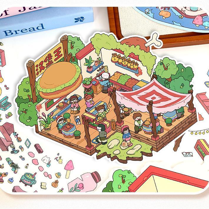 Creative Life DIY 3D Scene Stickers Lovely 2 Miniature Scenes