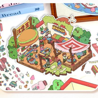 Creative Life DIY 3D Scene Stickers Lovely 2 Miniature Scenes