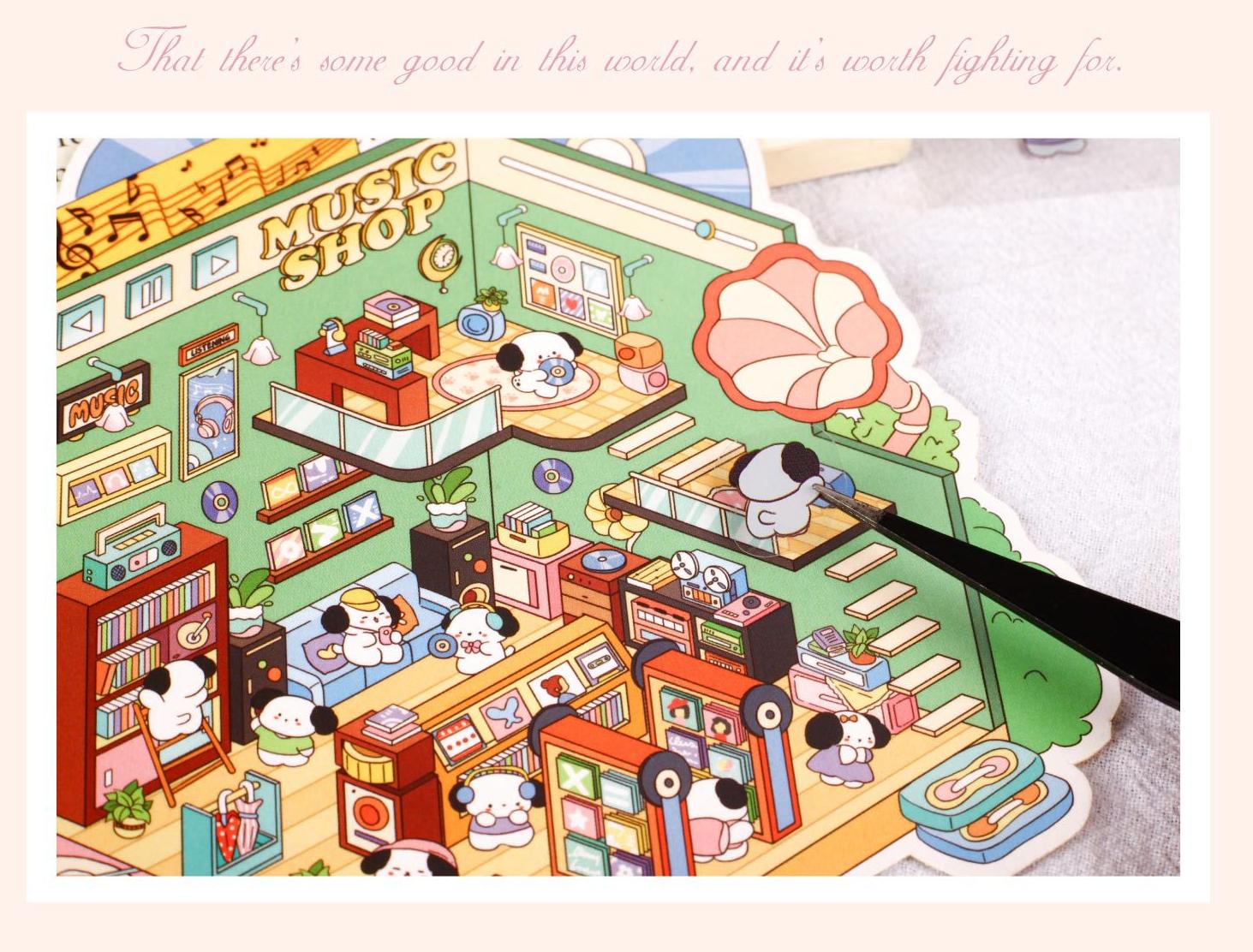 Landscaping indoor DIY 3D Sticker Collection 2 Cute Miniature Scenes