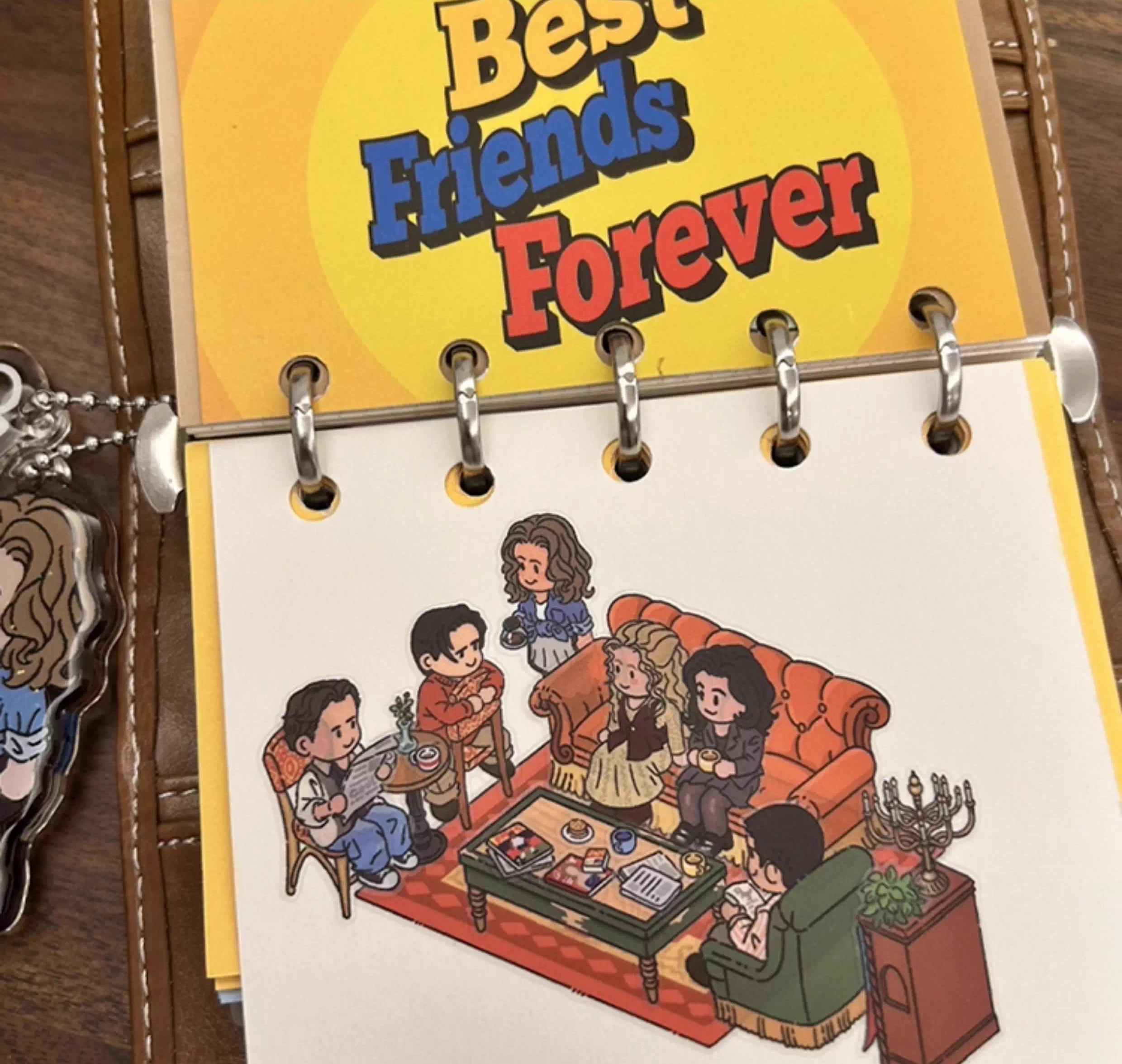 Friends Welcome to the real world DIY 3D Scene Stickers 3 Cute Miniature Scenes