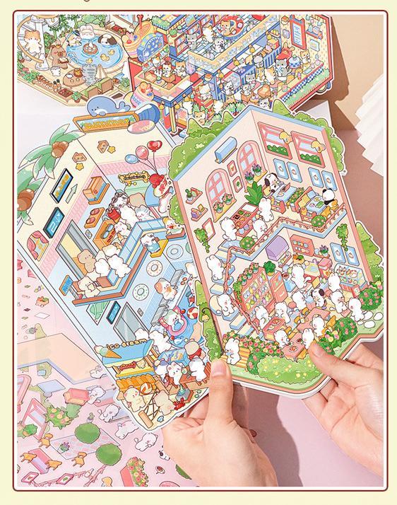 Seasonal Immersions DIY 3D Sticker Collection - 3 Cute Miniature Scenes