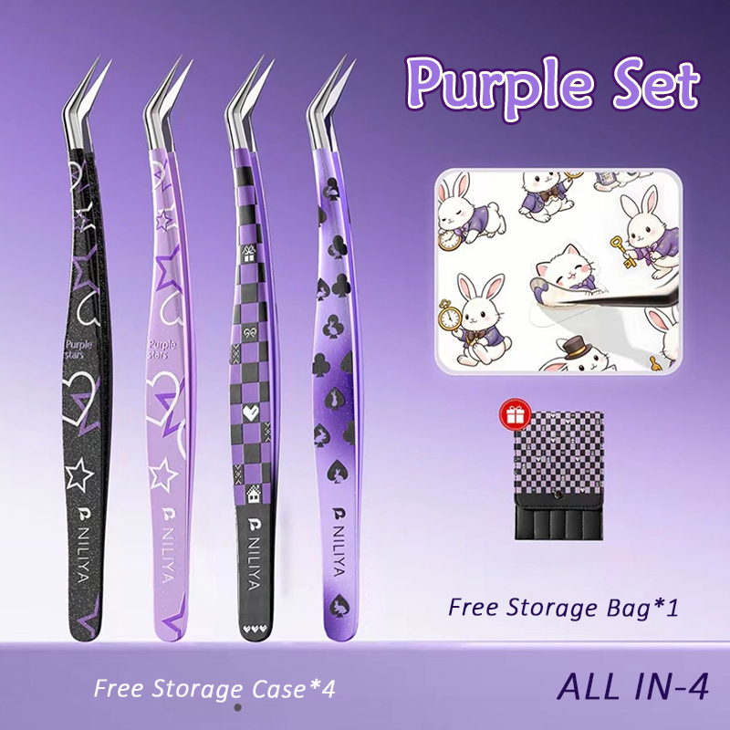 (Tweezer) Purple Whimsy - Premium Coloful Tweezers  (only for 18+)