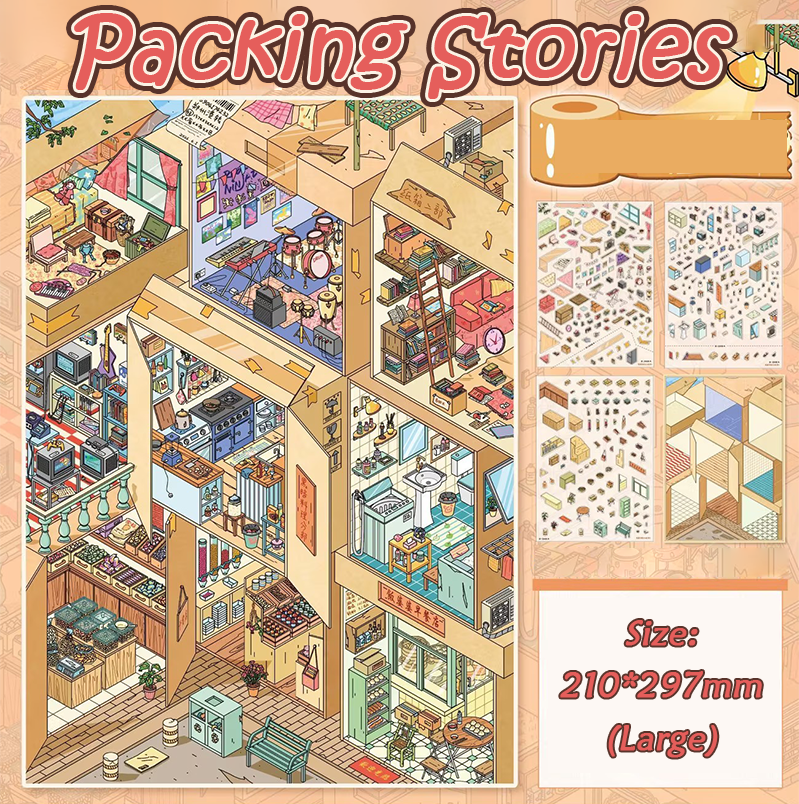 Warm Miracles DIY 3D Scene Stickers Collection - 3 Cute Miniature Scenes