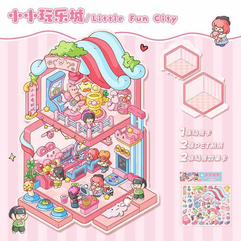 Playful Delights DIY 3D Scene Stickers 2 Cute Miniature Scenes