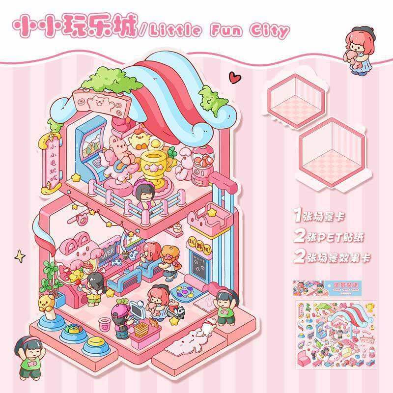 Playful Delights DIY 3D Scene Stickers 2 Cute Miniature Scenes