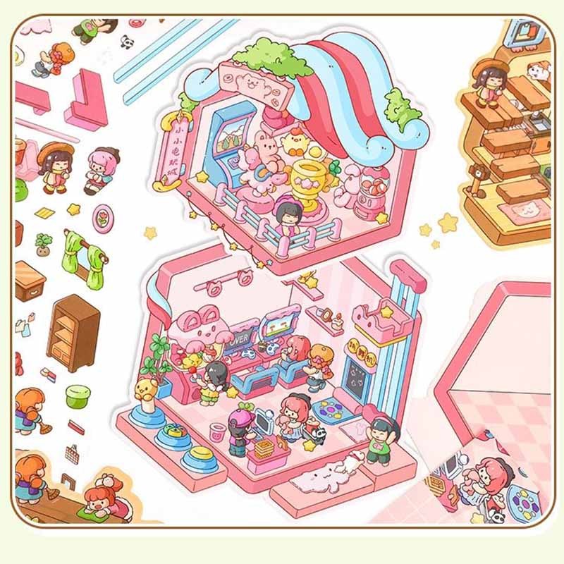 Playful Delights DIY 3D Scene Stickers 2 Cute Miniature Scenes