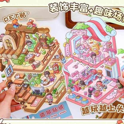 Playful Delights DIY 3D Scene Stickers 2 Cute Miniature Scenes