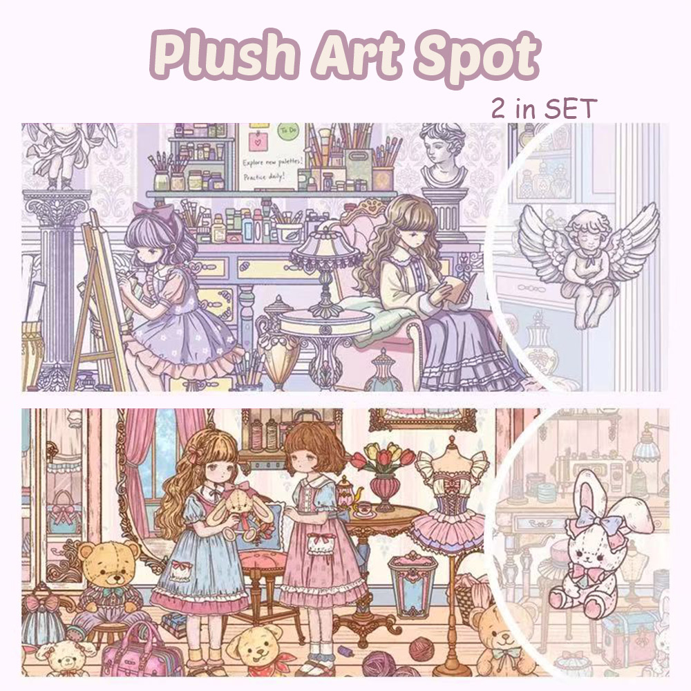 Plush Art Spot DIY 3D Scene Stickers - 3 Miniature Scenes