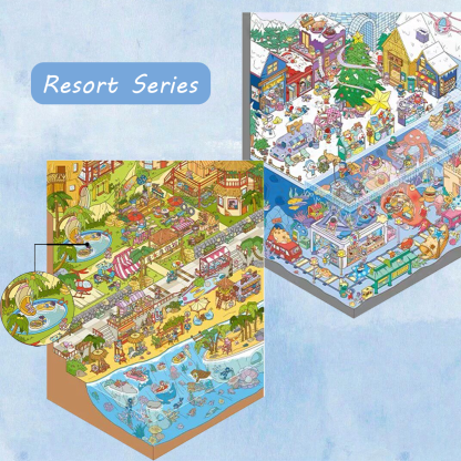 Resort Series DIY 3D Sticker Collection - 2 Cute Miniature Scenes