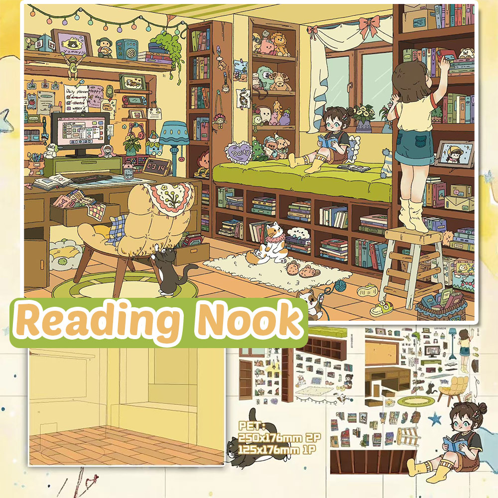 Dream House DIY 3D Sticker Collection - 2 Cute Miniature Scenes