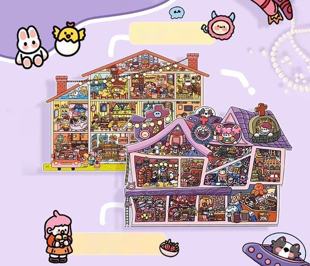 Regal & Wicked DIY 3D Scene Stickers 2 Cute Miniature Scenes