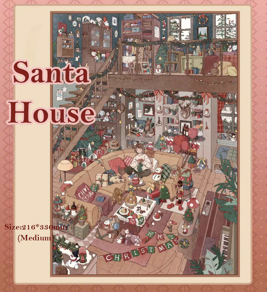Santa House DIY 3D Sticker Collection - Cute Miniature Scene
