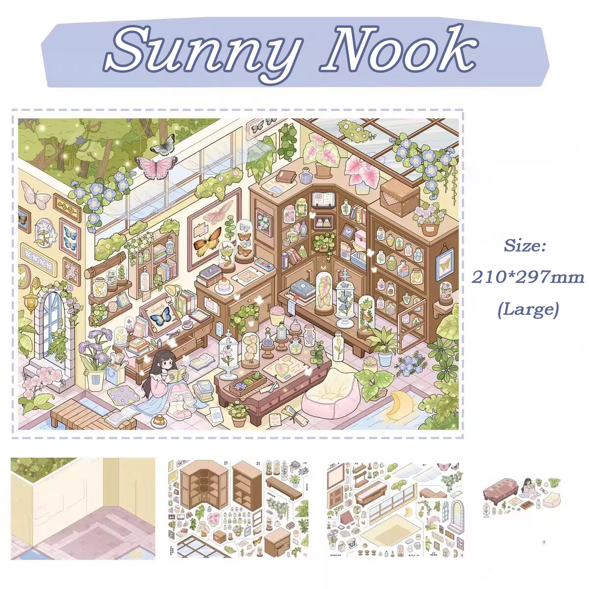 My Tiny Space DIY 3D Sticker Collection - 3 Cute Miniature Scenes