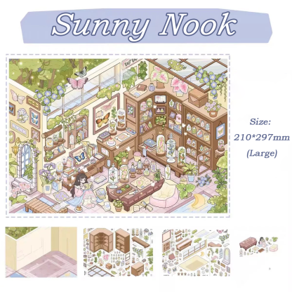 My Tiny Space DIY 3D Sticker Collection - 3 Cute Miniature Scenes