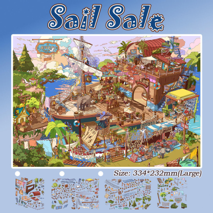 Imaginary Plots DIY 3D Scene Stickers Collection - 4 Cute Miniature Scenes