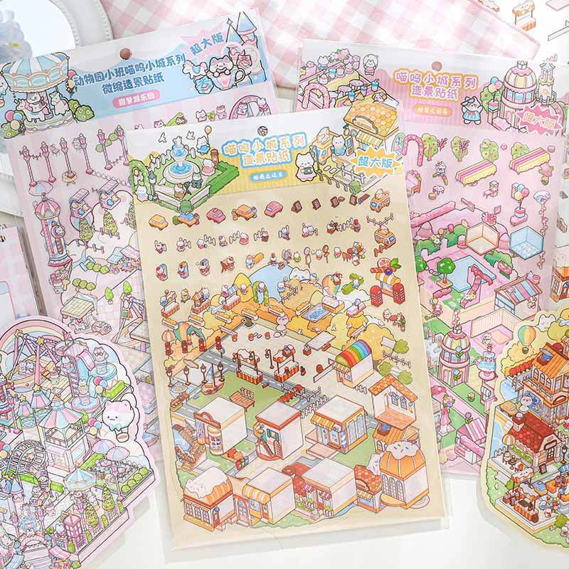 Serene Pop-ups DIY 3D Scene Stickers 3 Cute Miniature Scenes