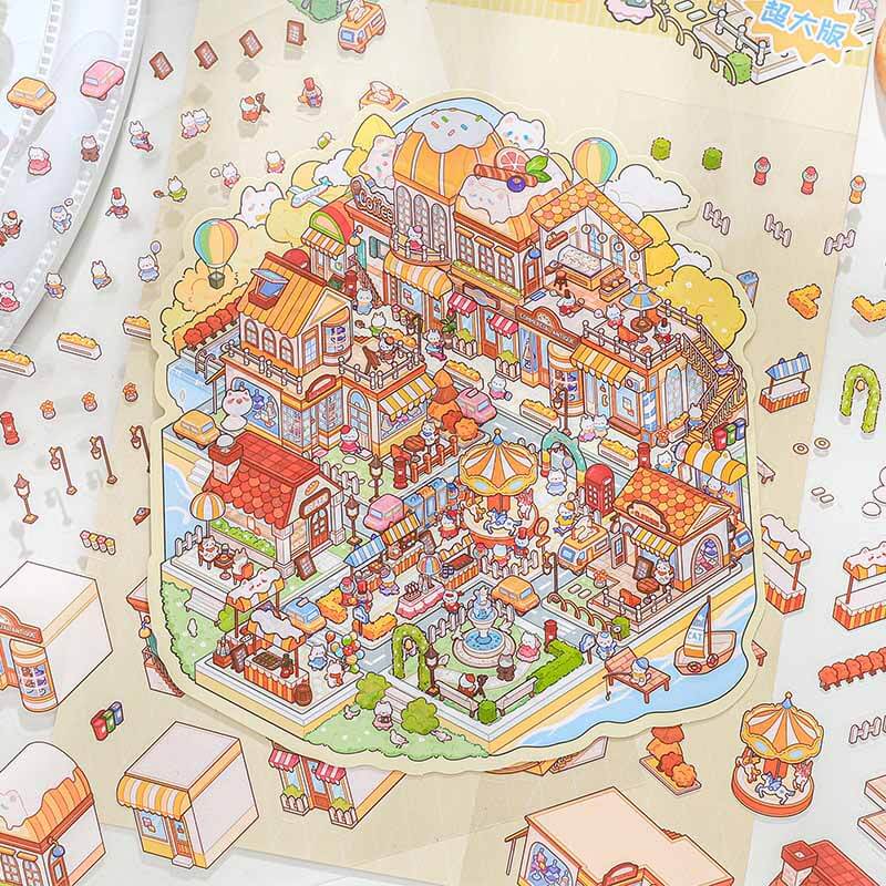 Serene Pop-ups DIY 3D Scene Stickers 3 Cute Miniature Scenes