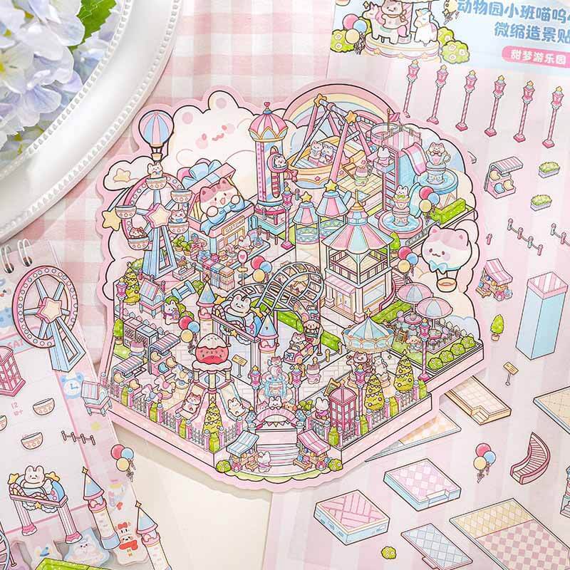 Serene Pop-ups DIY 3D Scene Stickers 3 Cute Miniature Scenes