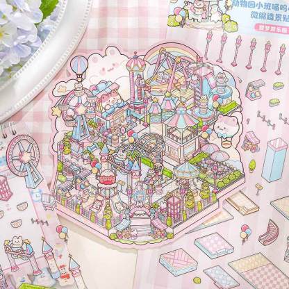 Serene Pop-ups DIY 3D Scene Stickers 3 Cute Miniature Scenes