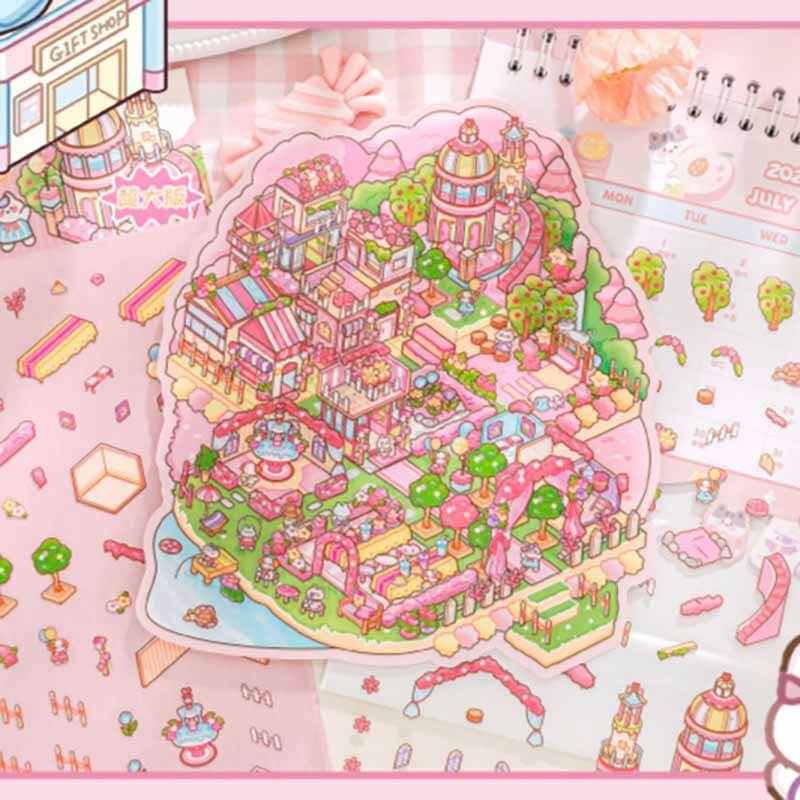 Serene Pop-ups DIY 3D Scene Stickers 3 Cute Miniature Scenes