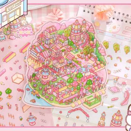 Serene Pop-ups DIY 3D Scene Stickers 3 Cute Miniature Scenes