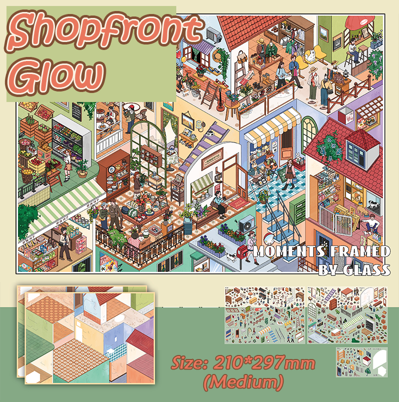 Alley Hues DIY 3D Scene Stickers Collection - 6 Cute Miniature Scenes