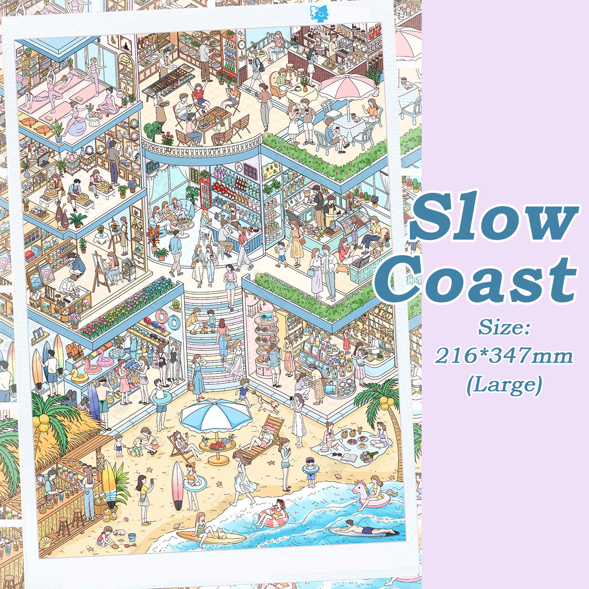 Slow Coast DIY 3D Scene Stickers - Cute Miniature Scene