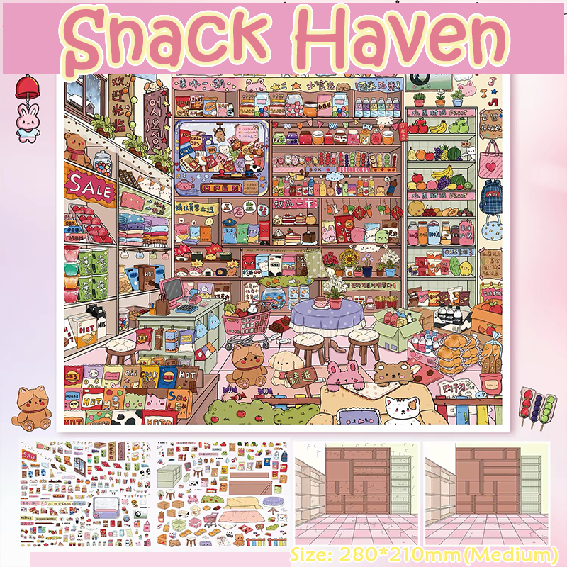 Sweet Store Stories 3D Sticker Collection - 2 Cute Miniature Scenes