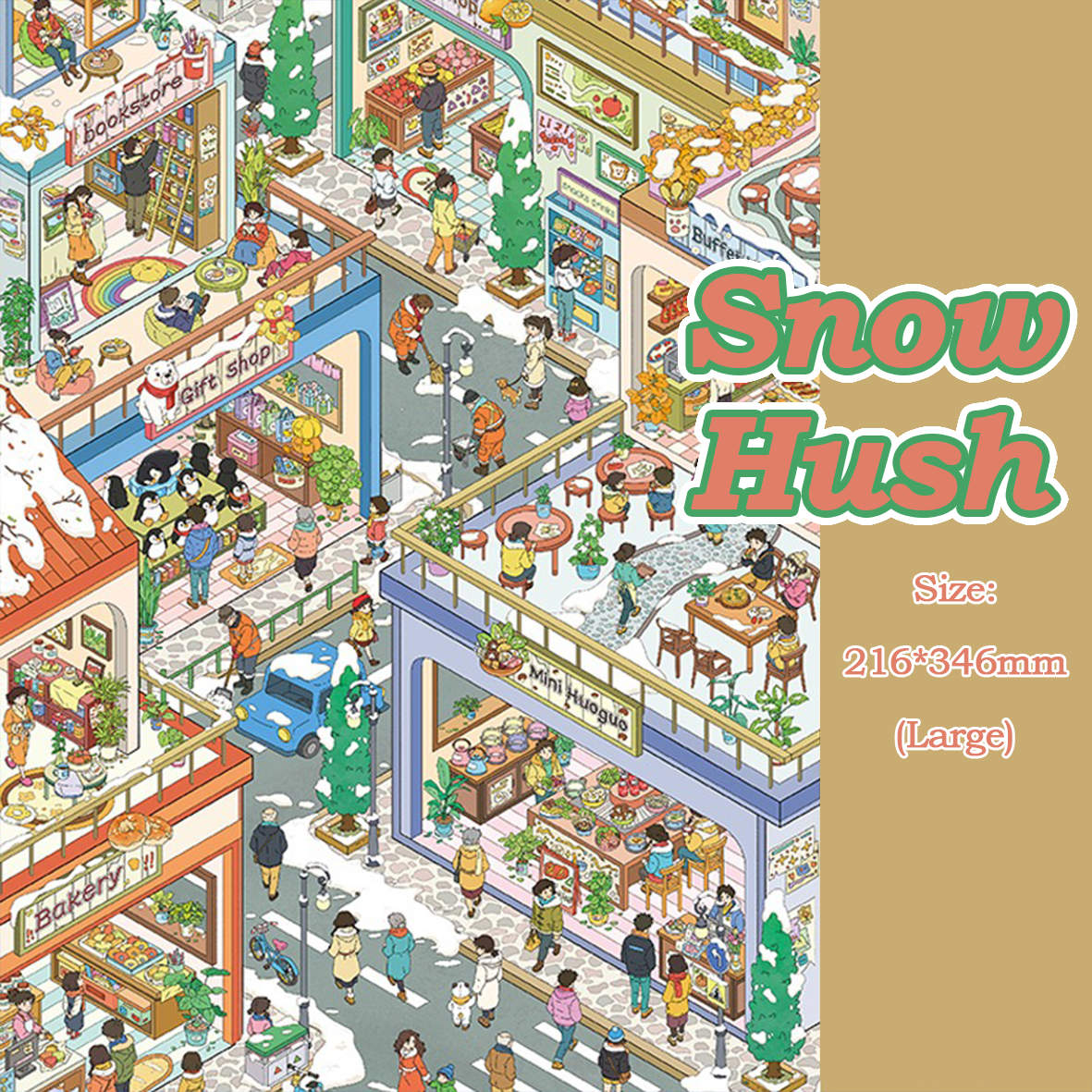 Cozy Room Street DIY 3D Scene Stickers - 8 Cute Miniature Scenes